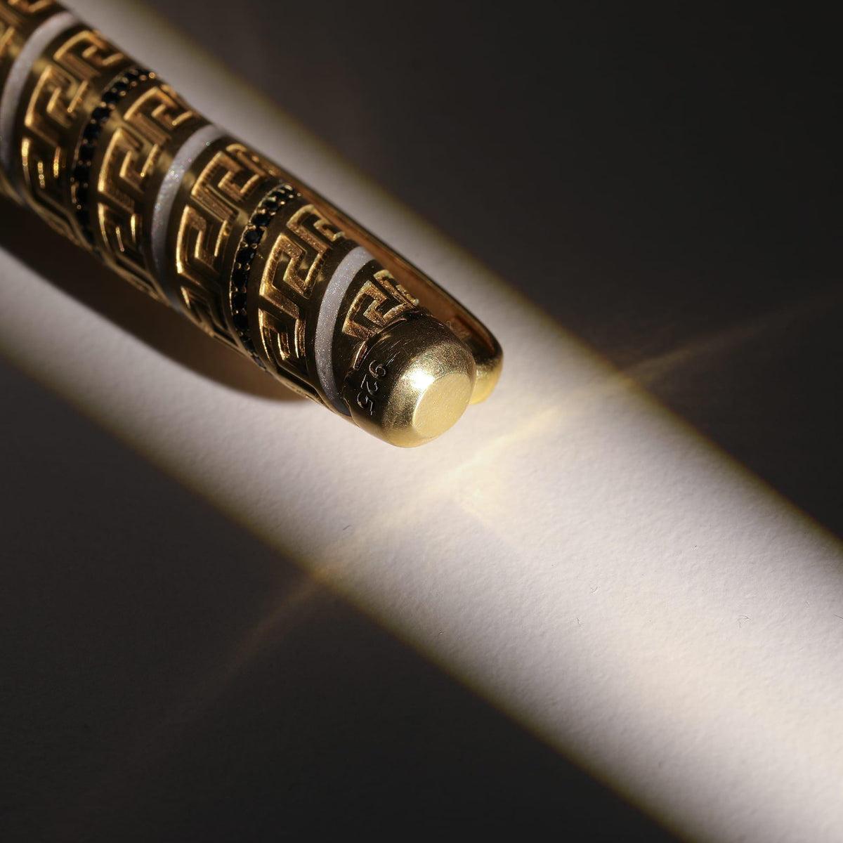 Seneca Greek Key Executive Rollerball Pen — detail view 12 by Seneca Jewelry