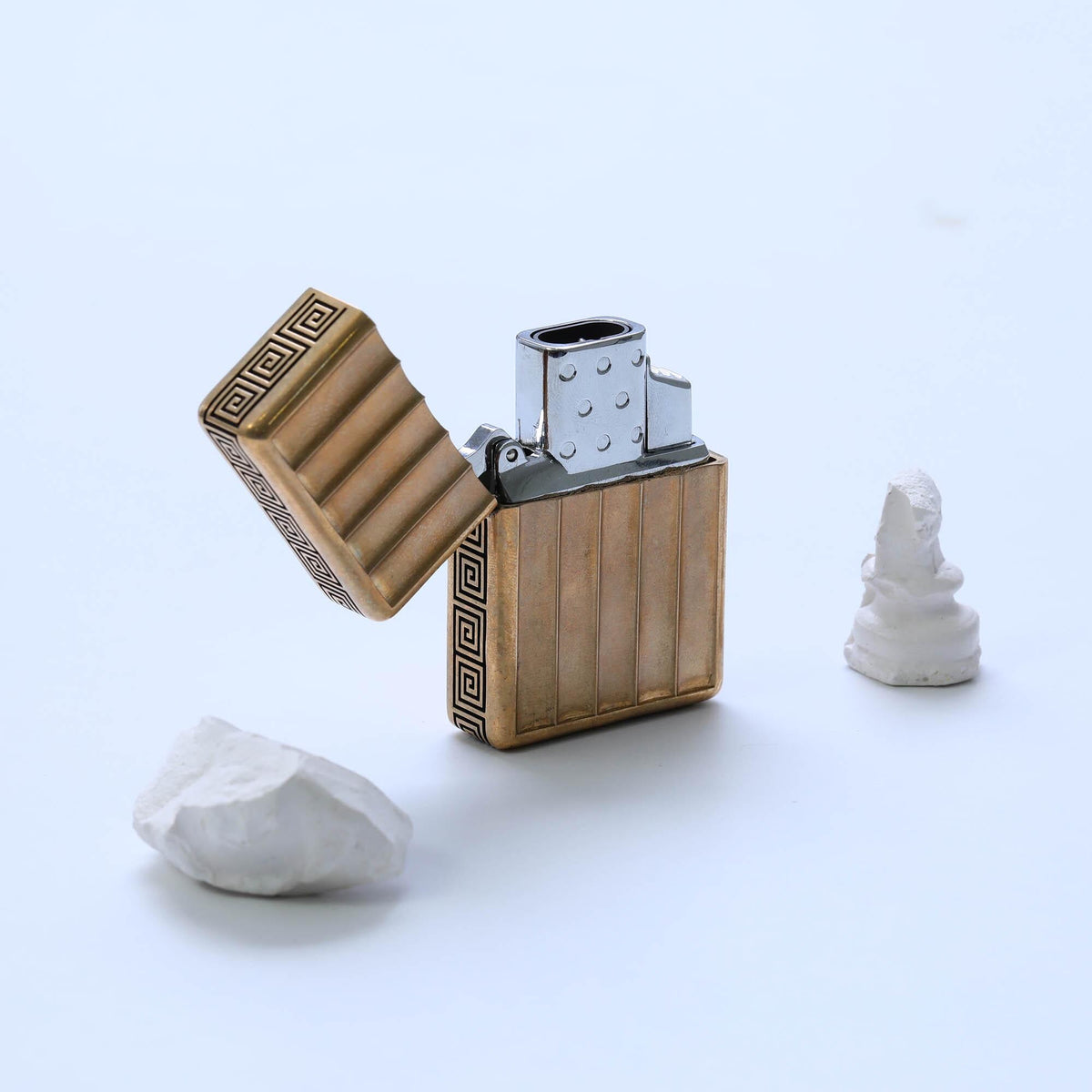 Eterna Bronzo Solid Bronze Cigar Lighter — detail view 3 by Seneca Jewelry