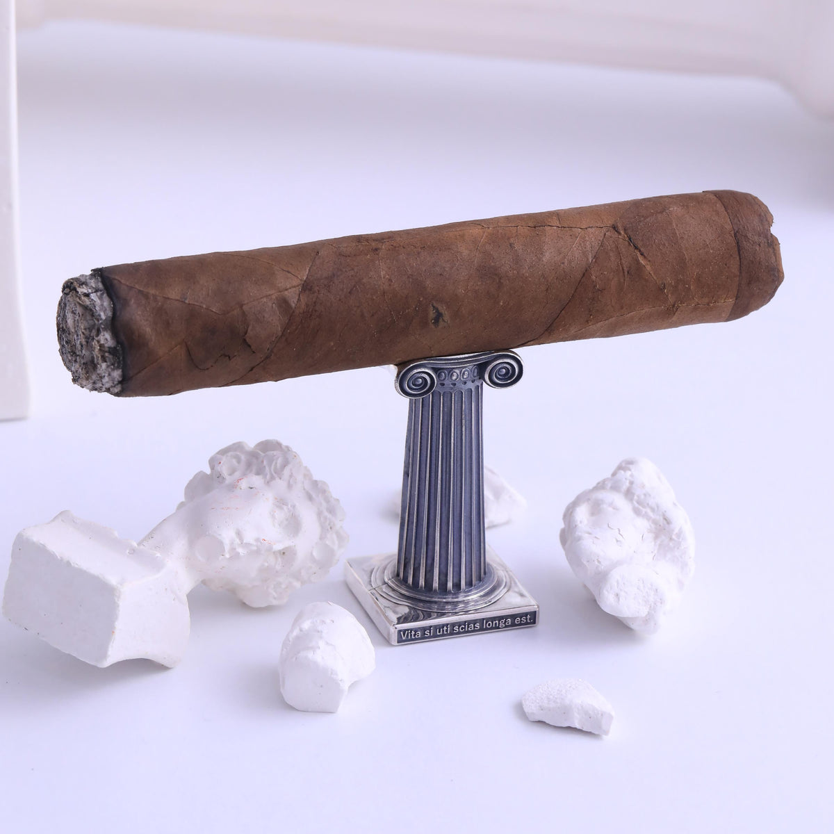 Eterna Sterling Silver Ionic Cigar Stand — product view by Seneca Jewelry