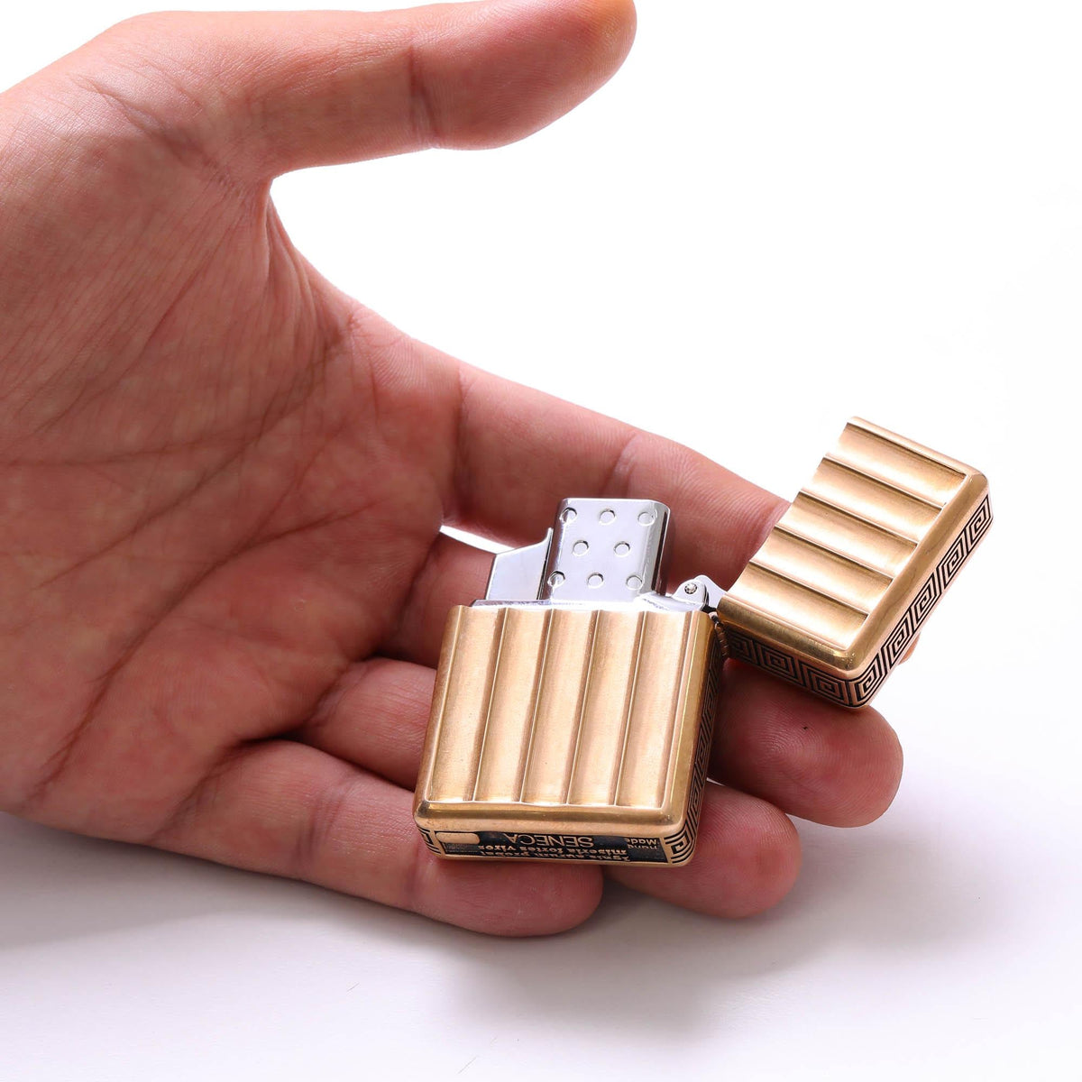Eterna Bronzo Solid Bronze Cigar Lighter — detail view 5 by Seneca Jewelry