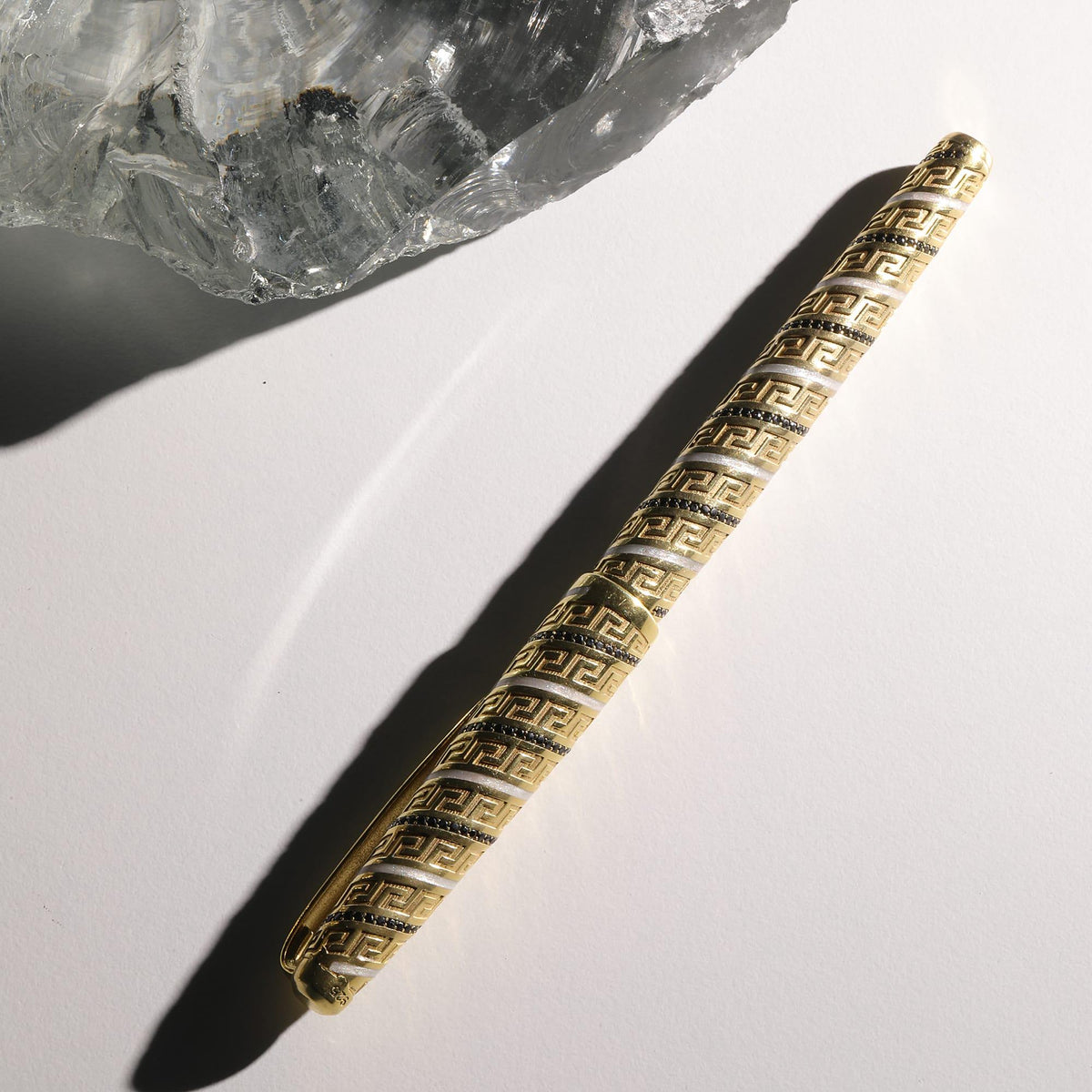 Seneca Greek Key Executive Rollerball Pen — detail view 9 by Seneca Jewelry