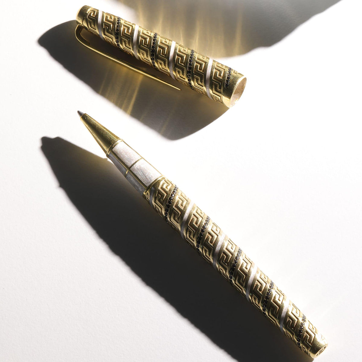 Seneca Greek Key Executive Rollerball Pen — detail view 11 by Seneca Jewelry