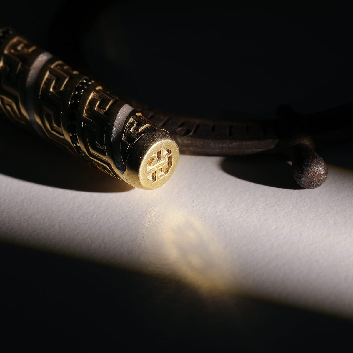 Seneca Greek Key Executive Rollerball Pen — detail view 10 by Seneca Jewelry
