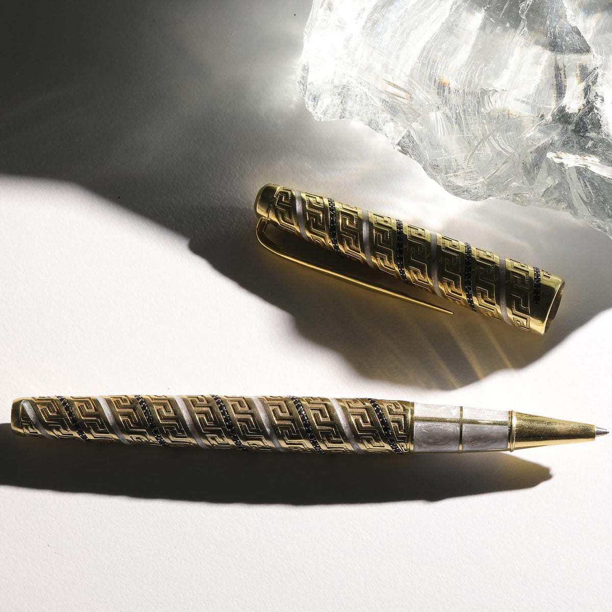 Seneca Greek Key Executive Rollerball Pen — product view by Seneca Jewelry