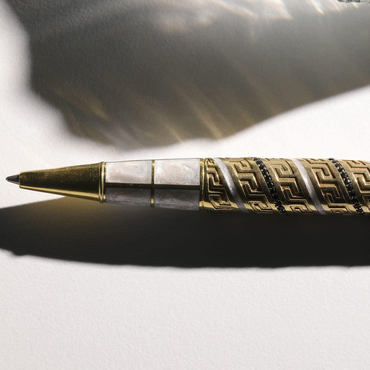 Seneca Greek Key Executive Rollerball Pen — detail view 7 by Seneca Jewelry