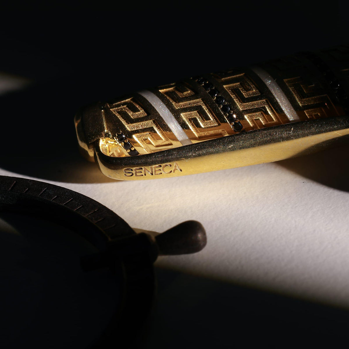 Seneca Greek Key Executive Rollerball Pen — detail view 8 by Seneca Jewelry